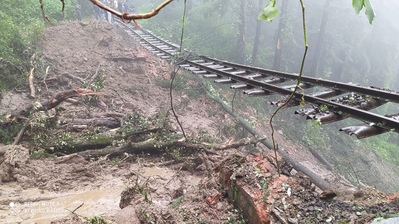 Shimla Railway Track Washed Away