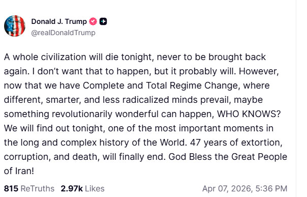 Trump Big Threat To Iran