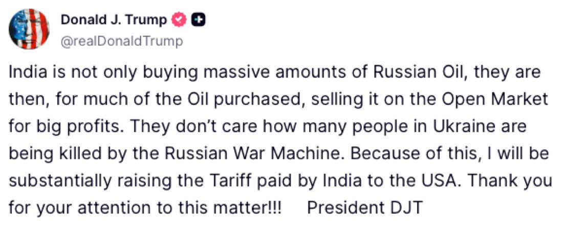 Trump Tariff Threats To India