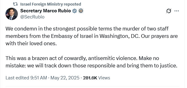 Two Israeli Embassy employees murdered in America Big Crime Incident