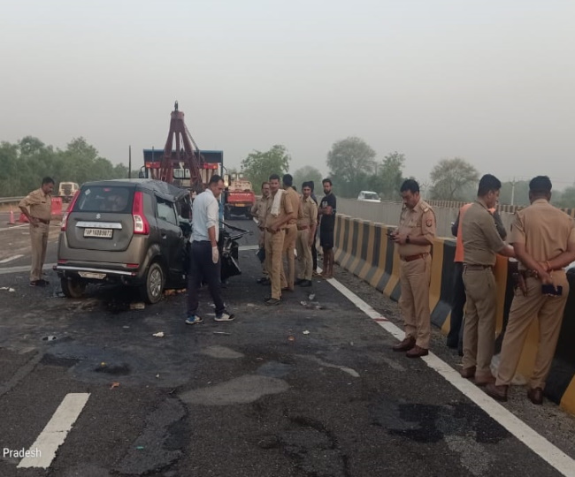 यमुना एक्सप्रेस वे पर भीषण हादसा, हरदोई के एक ही परिवार के सात लोगों की मौत, देखें तस्वीरें