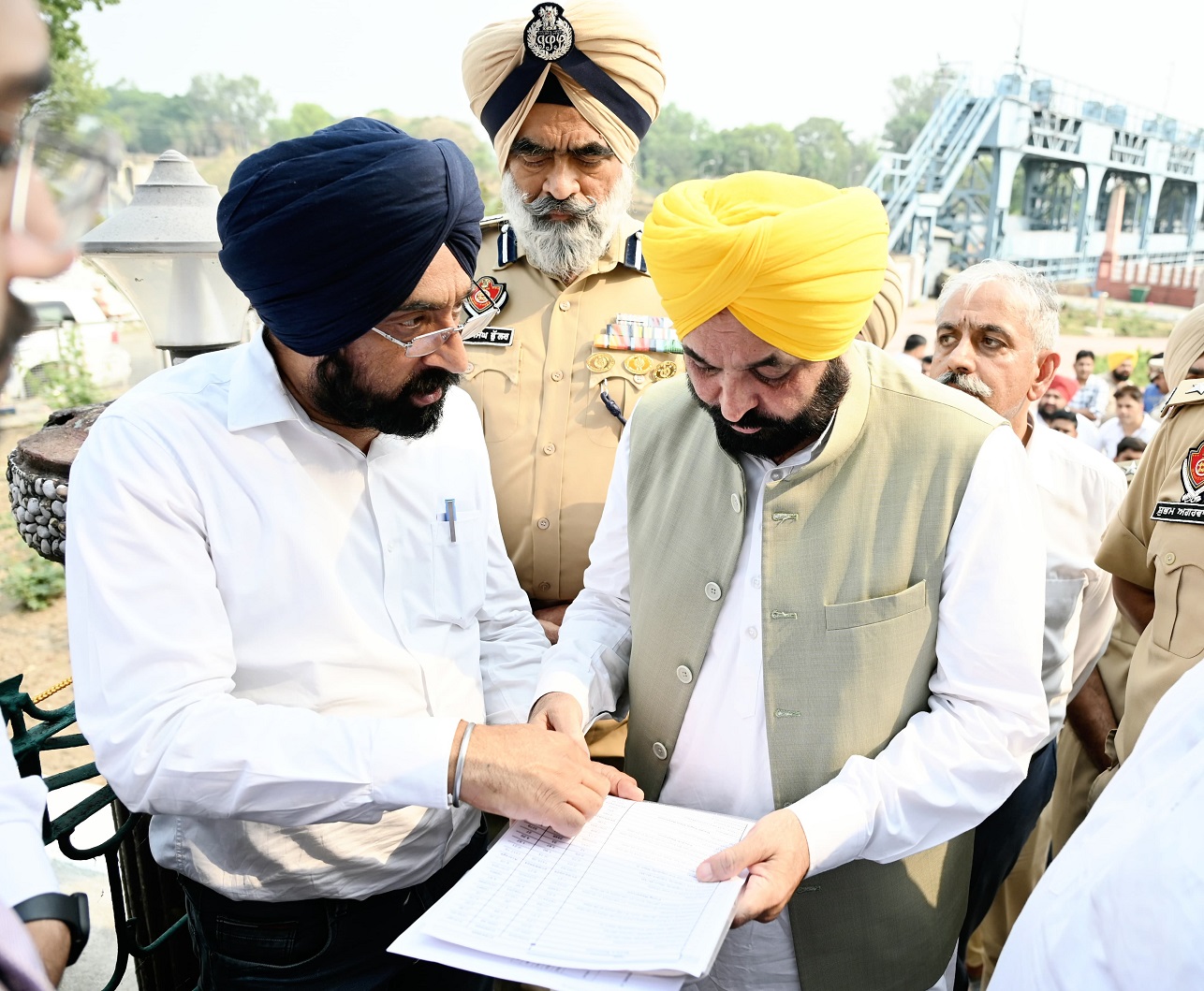 Chief Minister Bhagwant Singh Mann reached Nangal Dam