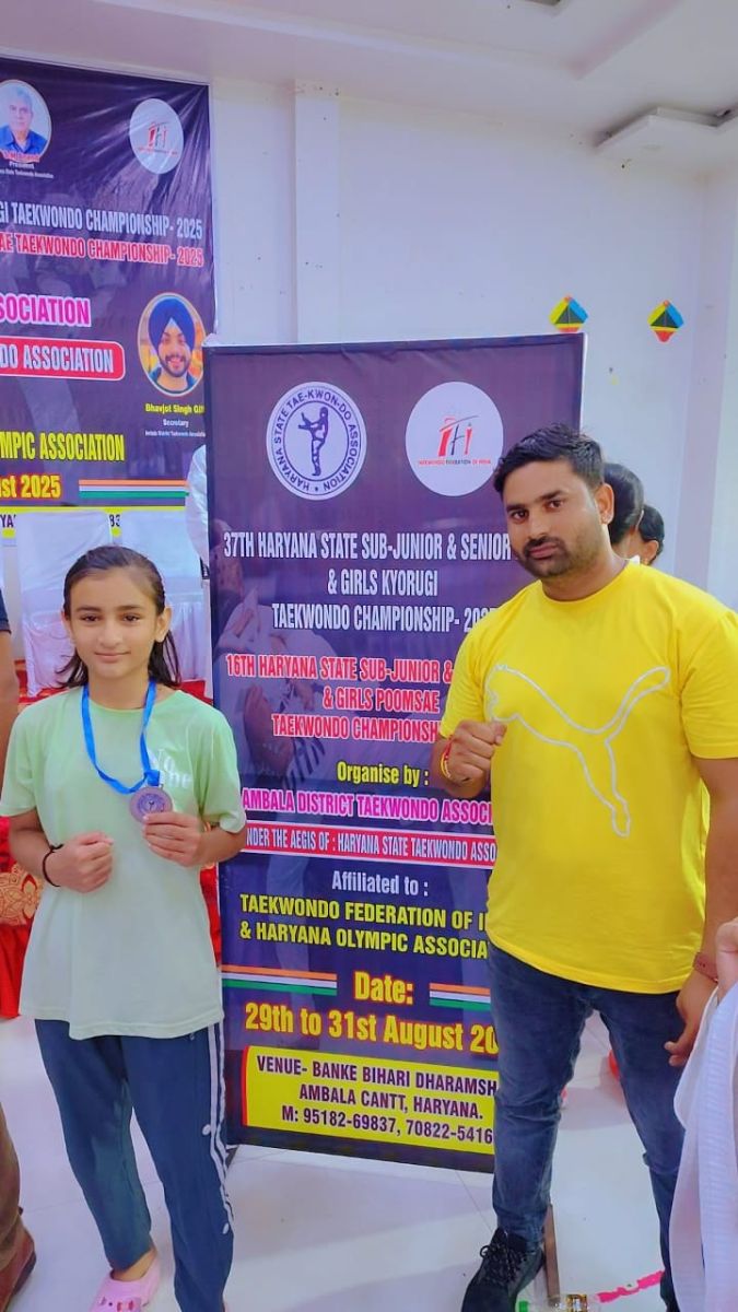 Palwal Players showed their Strength in Taekwondo Championship