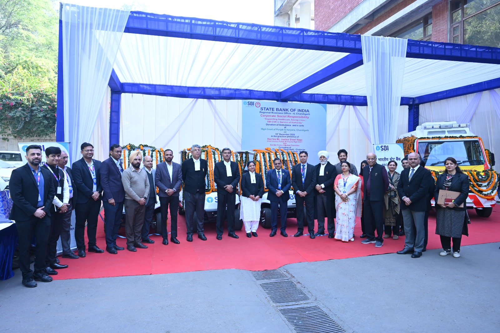 State Bank of India Donates Ambulance and E-Carts