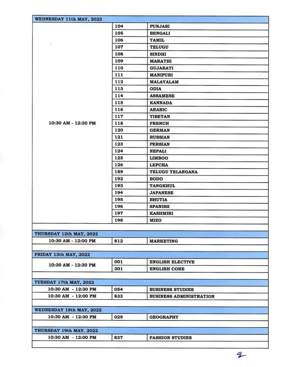 CBSE 10th and 12th Term-II Exams Schedule