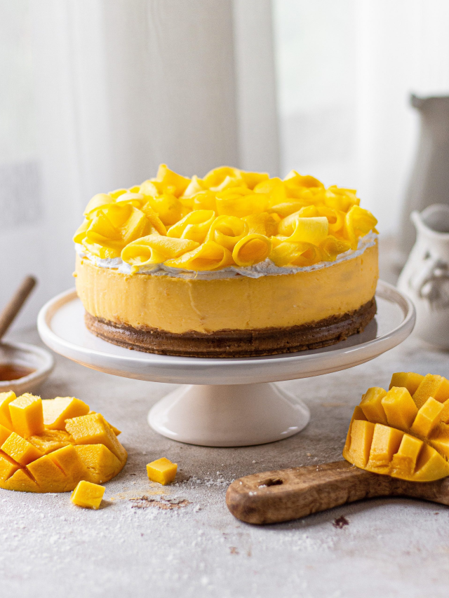 घर पर ऐसे बनाये मैंगो cheesecake