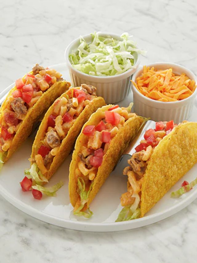 घर पर ऐसे बनाये cheesy mac tacos