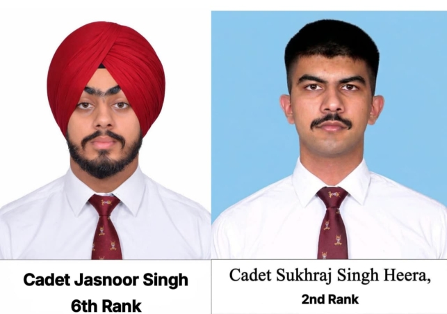 Two cadets from the Maharaja Ranjit Singh Preparatory