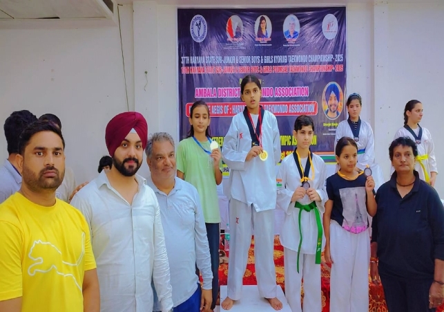 Palwal Players showed their Strength in Taekwondo Championship