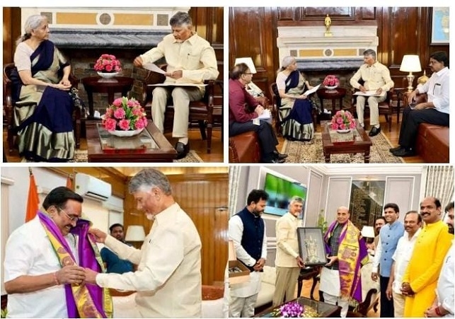 Chandrababu met several Union Ministers