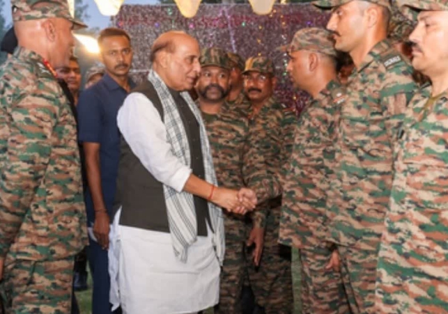 Defence Minister Rajnath Singh in J-K