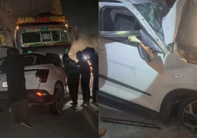 Meerut Car Truck Collision 3 Dead