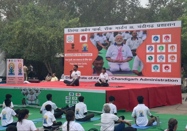 Chandigarh Celebrates 11th International Yoga Day with Enthusiasm and Awareness