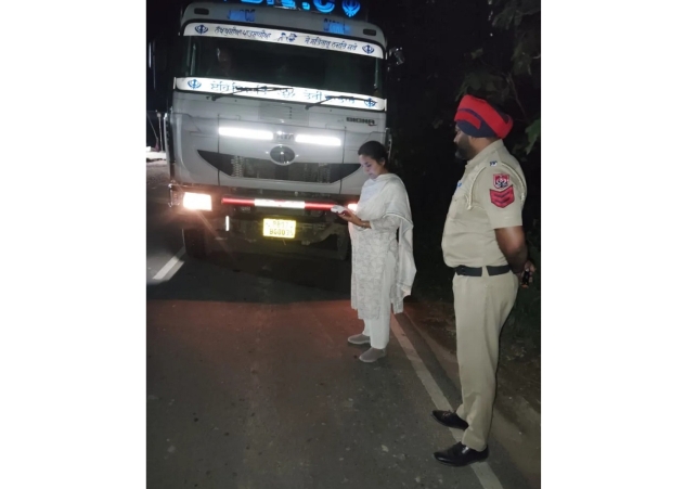 Special night-time inspection drive in Hoshiarpur