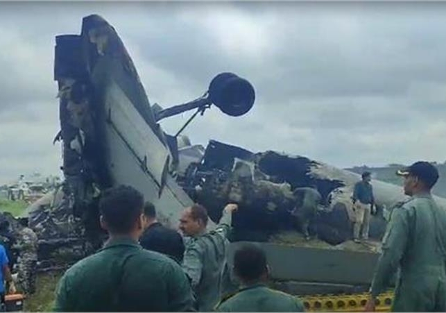 Indian Air Force AN-32 aircraft crashes at Jorhat airbase