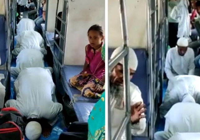 Namaz in Train Bogie