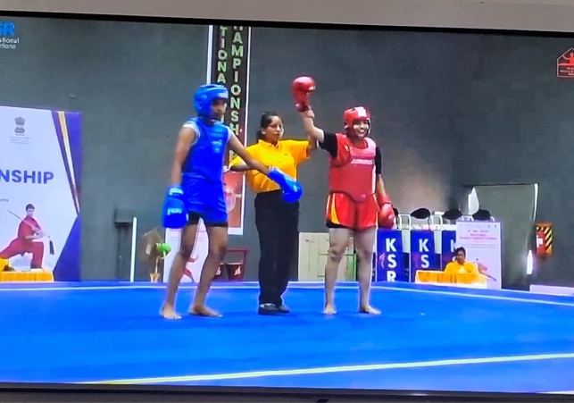 Won Gold in Wushu Sub Junior National Championship