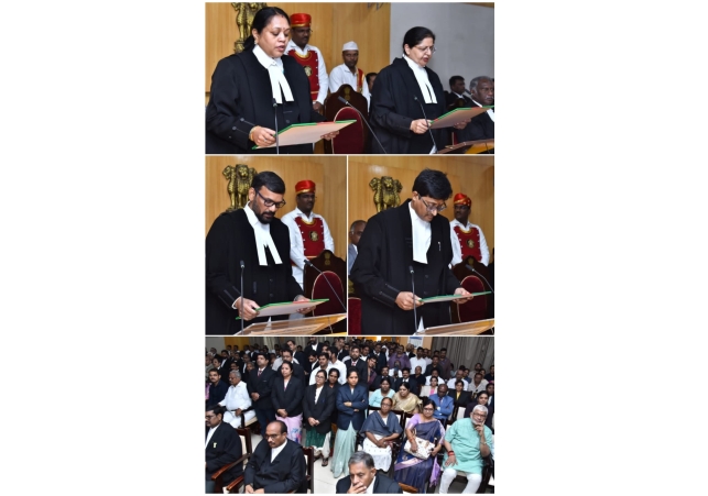 Three additional judges took the oath