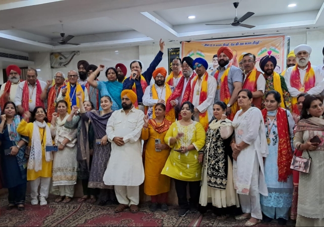 Senior citizens and social workers