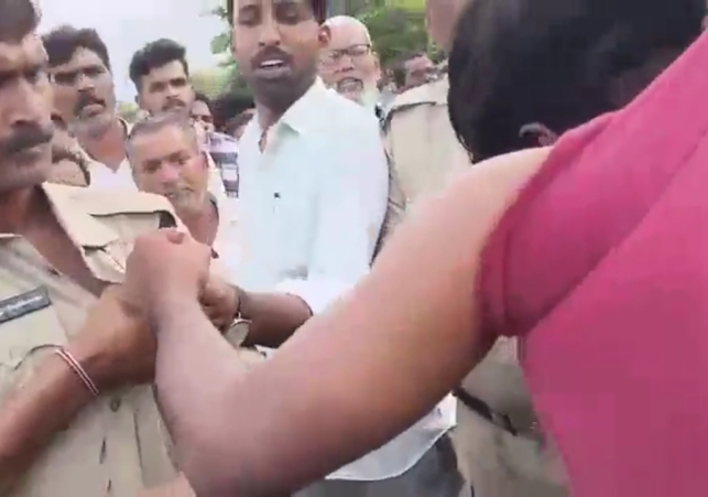 TDP worker attacks police