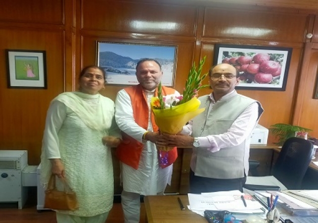 आरडी धीमान को मुख्य सचिव बनने पर दी हार्दिक बधाई एवं शुभकामनाएं