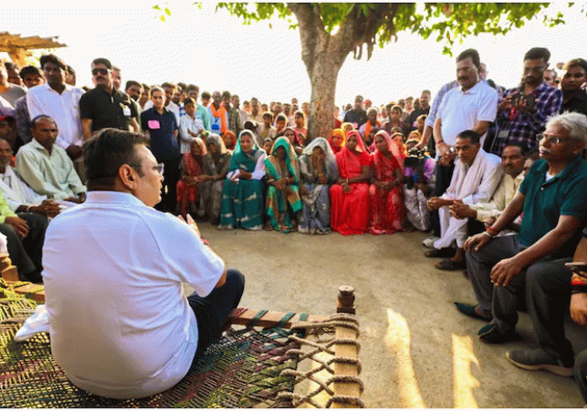 Chief Minister Bhajanlal Sharma displays a distinct