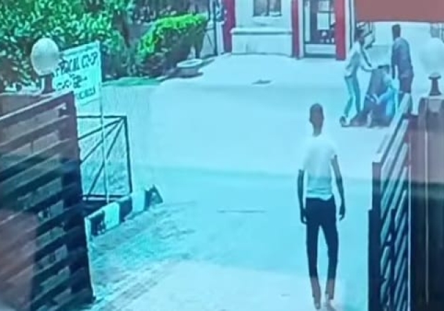 Spraying Chemical in his Father-in-Law's Eyes