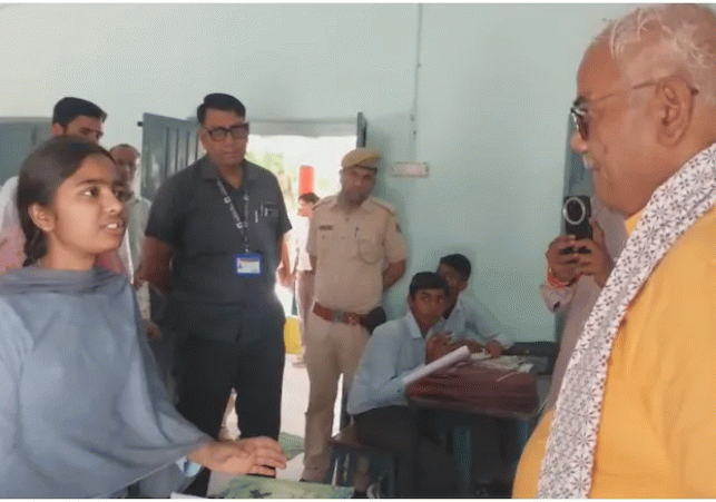 Madan Dilawar Surprise Test: Minister Pleased with Student Response in Class