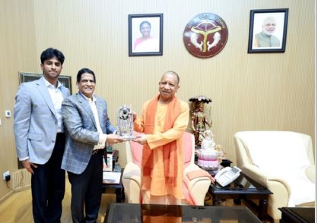 Sify Chairman Raju Vegesna met with Chief Minister Yogi Adityanath