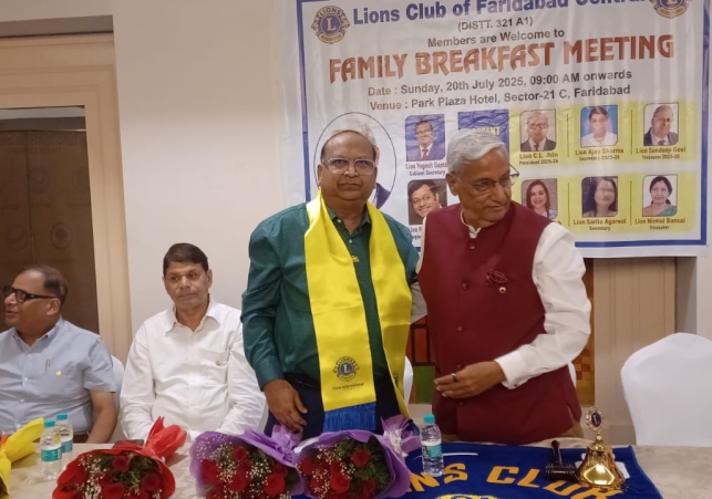 Social worker CL Jain elected president of Lions Club