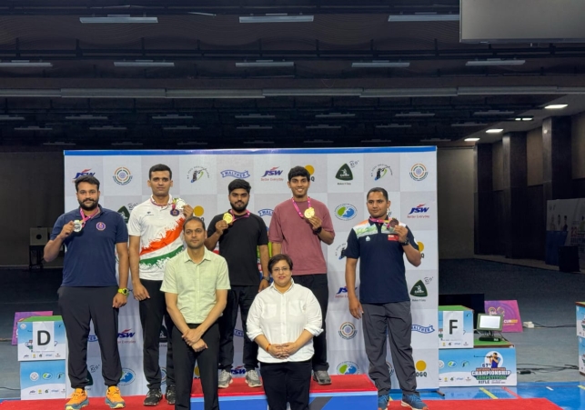 International shooter Anmol Jain and Pramod's team won the gold medal