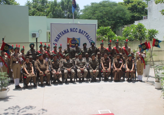Major General Visits 5 Haryana Battalion NCC