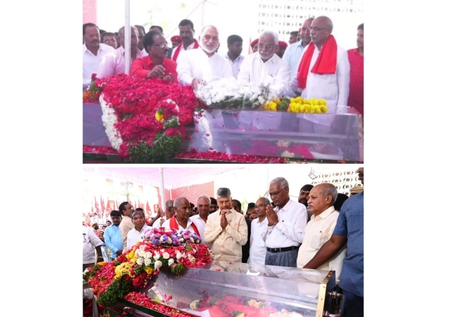 Many leaders paid tribute to late Sudhakar Reddy