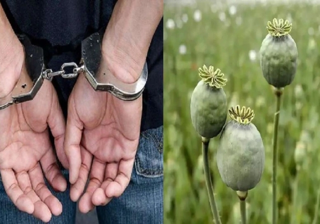 opium smuggler arrested: क्राइम ब्रांच पुलिस ने एक किलो अफीम समेत आरोपी तस्कर को किया काबू