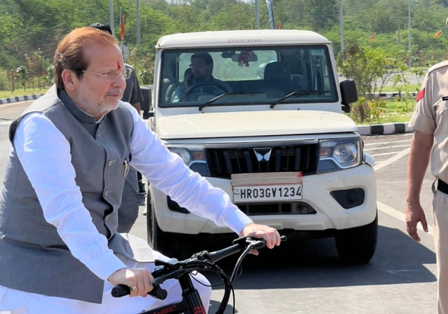 Dr. Arvind Sharma Arrives at Panchkamal on a Bicycle