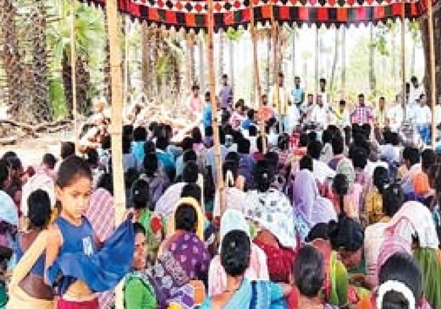 Tribal Meeting in Sendurguda Regarding Caste Census