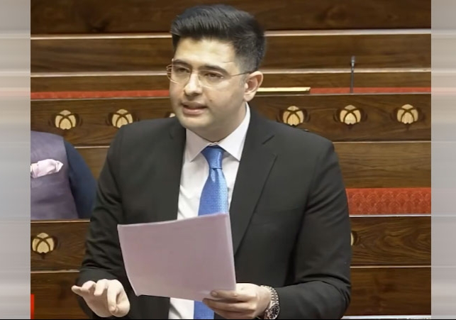 AAP MP Raghav Chadha Speech in Rajya Sabha Inflataion Salary Middle Class
