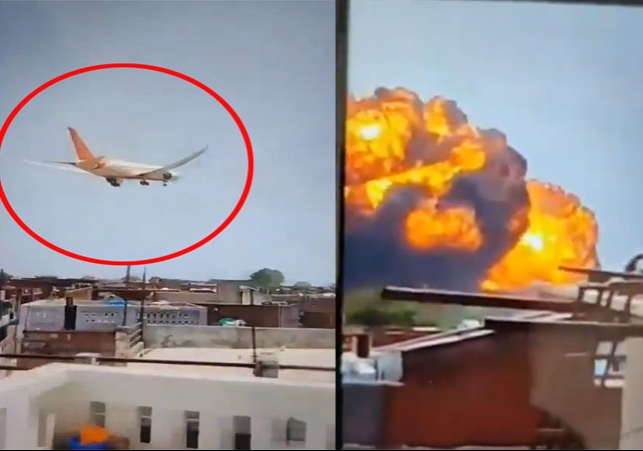 Air India Plane Crash Live Video Ahmedabad Major Tragedy