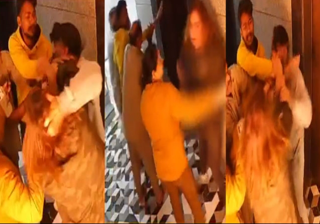 Gym में महिला और शख्स में हाथापाई; मारपीट के बीच दोनों ने एक-दूसरे के बाल खींचे, जबरदस्त घमासान का वीडियो सामने आया