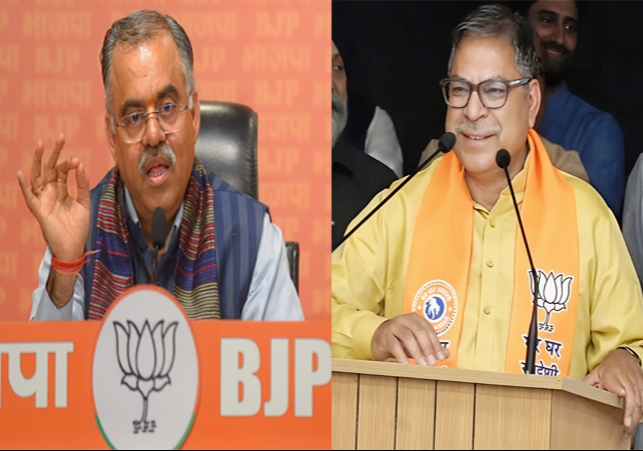 BJP Rajya Sabha Candidates Tarun Chugh From MP Satish Poonia From Rajasthan