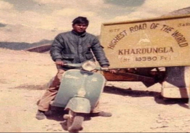 bajaj scooter leh journey