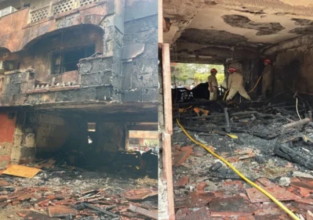 Massive Fire at Brahmaputra Apartment Near Parliament in Delhi