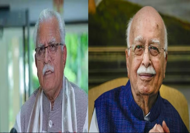 CM Manohar Lal Met LK Advani