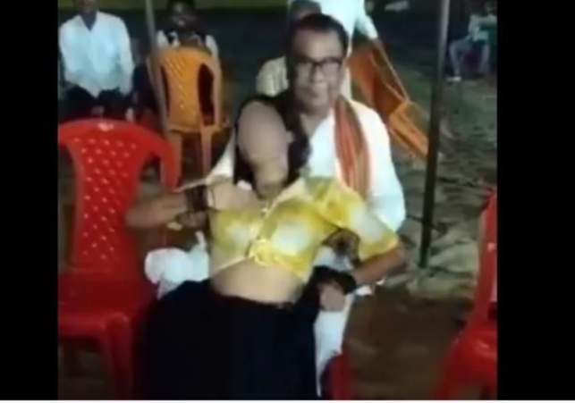 BJP leader seen doing Obscene Acts