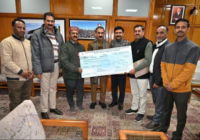 Nauni University has Contributed Rs 25.66 Lakh