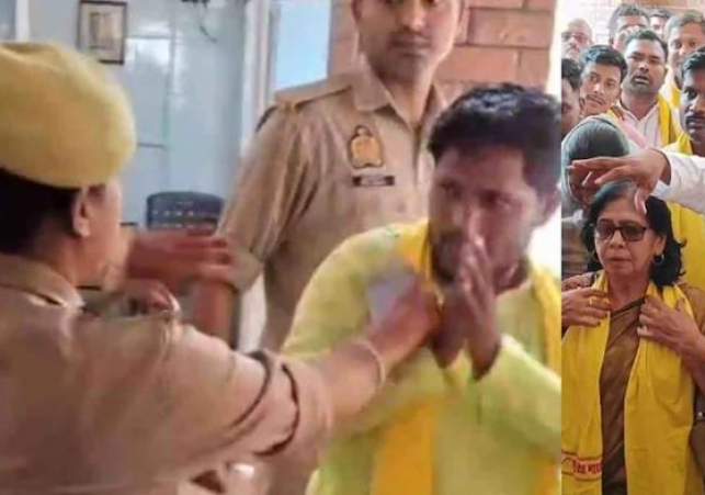 OP Rajbhar's Worker was Beaten UP