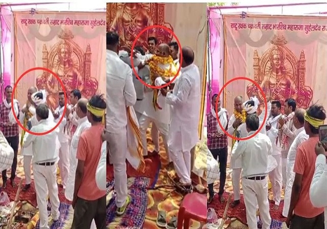 Who Garlanded him Slapped Netaji
