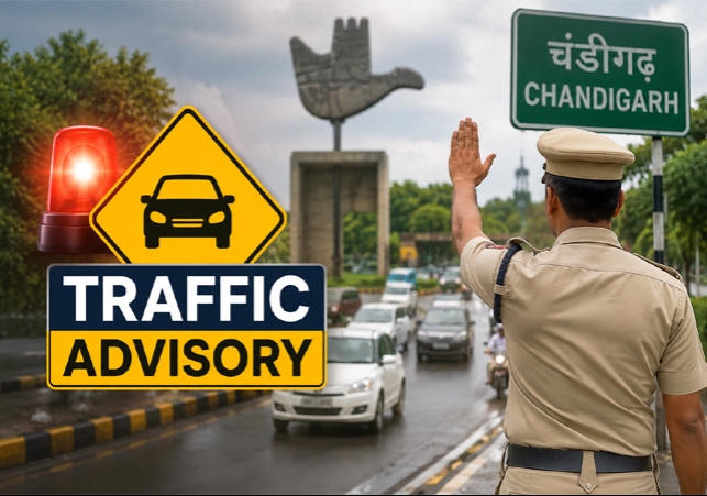 Chandigarh 17 July Traffic Advisory PM Modi VVIP Visit Arrangements