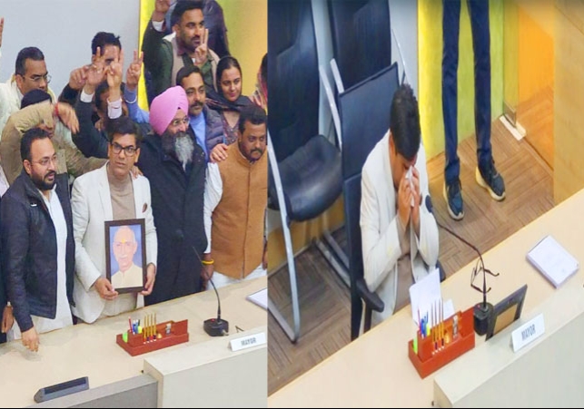 आंखों से बह चले आंसू, गला रुंध गया... चंडीगढ़ के नए मेयर बने सौरभ जोशी ने पिता को याद कर भरी सिसकियां, तस्वीर सामने रखकर बैठे