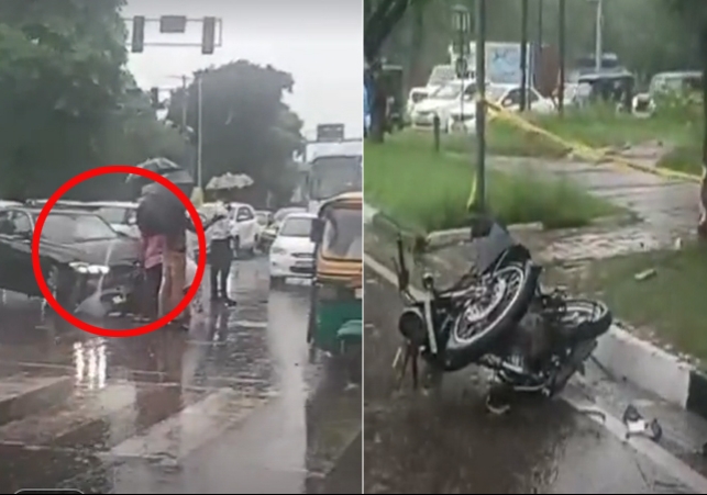 चंडीगढ़ में तेज रफ्तार BMW का कहर; बुलेट को मारी टक्कर, 26 साल के युवक की मौत, हादसे के बाद ट्रैफिक जाम में फंसी गाड़ियां